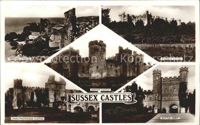Arundel Sussex Castles Hastings Hurstmonceaux Bodiam Battle Abbey Excel Series