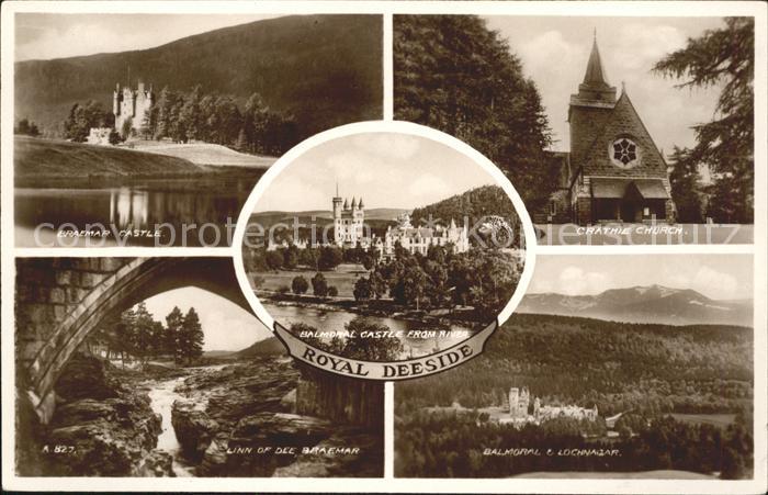 Braemar Castle Church Panorama Valentine's Post Card