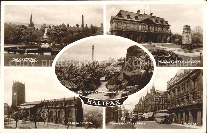 Halifax Calderdale Fountain Park Museum Parish Church Commercial Street Rocks an