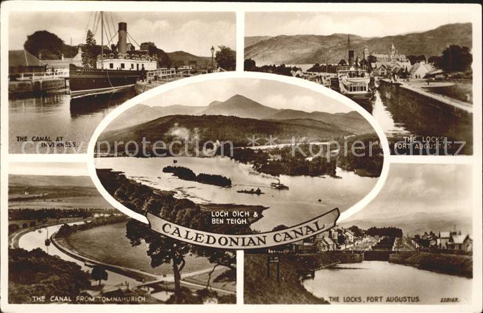 Inverness Highland Caledonian Canal Steamer Locks Fort Augustus Loch Oich Ben Te