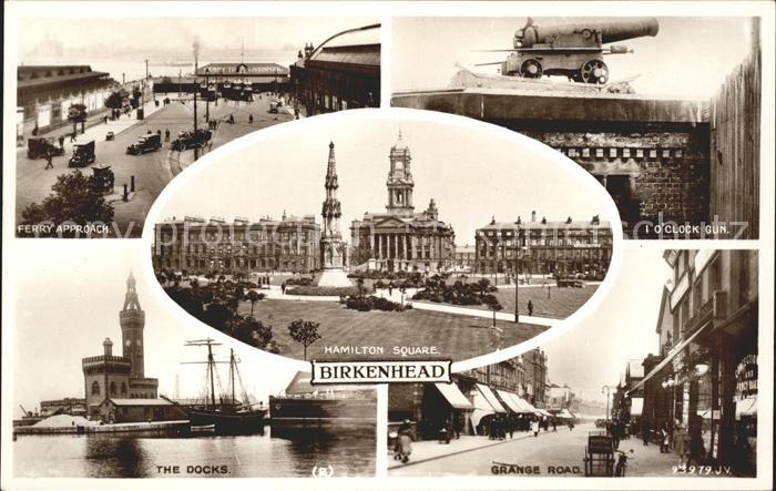 Birkenhead & Tranmere Ferry Approach O Clock Gun Grange Road Docks Hamilton Squa