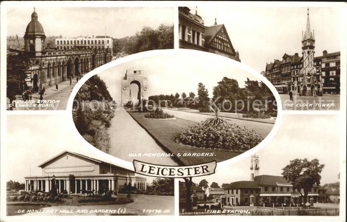 Leicester United Kingdom Midland Station London Road Clock Tower Fire Station Wa