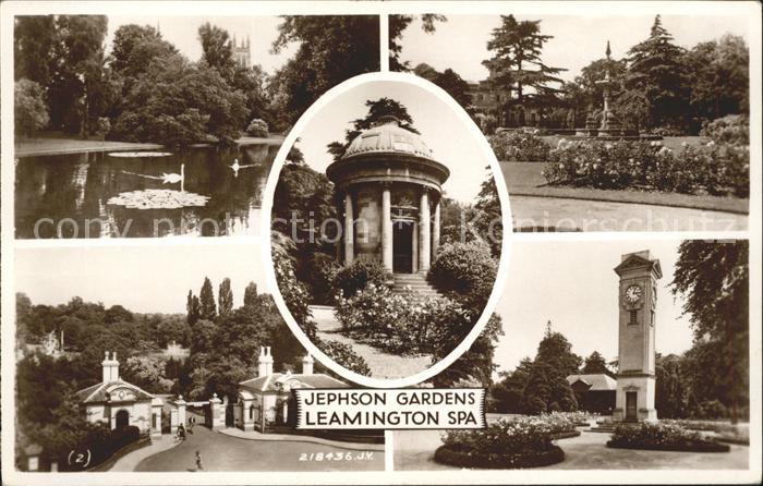Leamington Spa Swan Park Monument Clock Tower Pavilion Valentine's Post Card