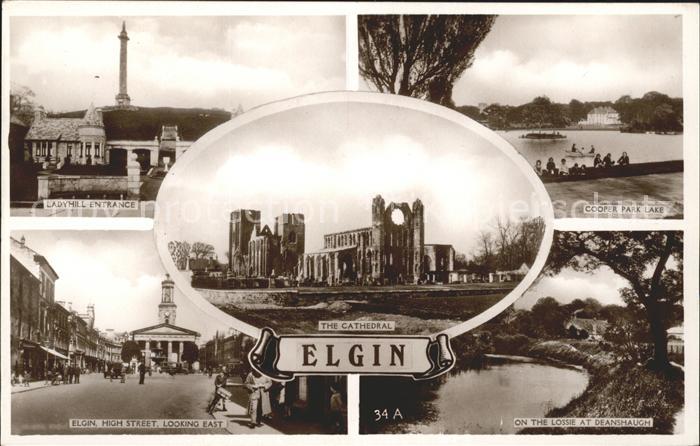 Elgin Moray Ladyhill Entrance Cooper Park Lake High Street Cathedral Lossie Exce