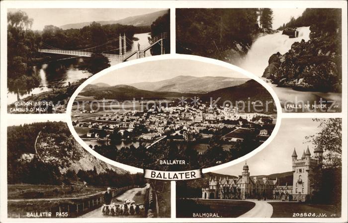 Ballater Gordon Bridge Falls of Muick Ballater Pass Balmoral Castle Valentines P