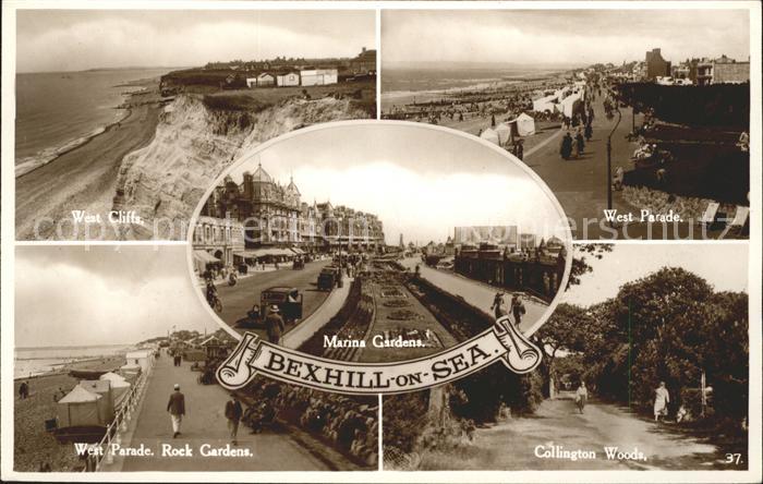 Bexhill West Cliff Parade Collington Woods Rock Gardens Marina Gardens