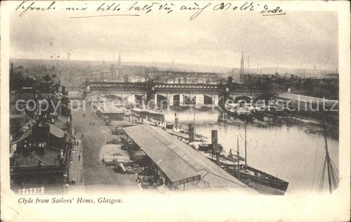 Glasgow Clyde from Sailors  Home Steamer Bridge