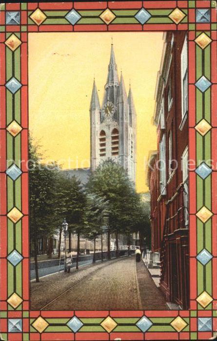 Delft Oude Kerk met Oude Delft