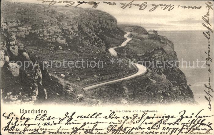Llandudno Wales Marine Drive and Lighthouse
