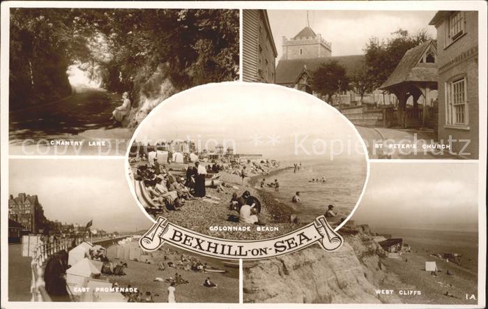 Bexhill Chantry Lane St Peters Church Cliffs Promenade Colonnade Beach