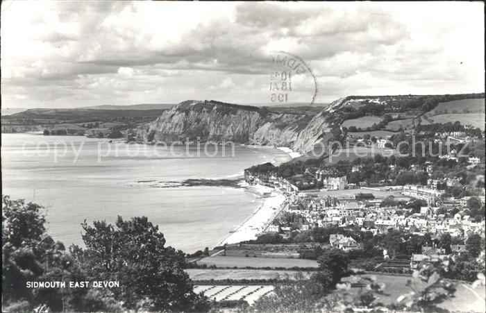 Sidmouth Town Panorama Coast