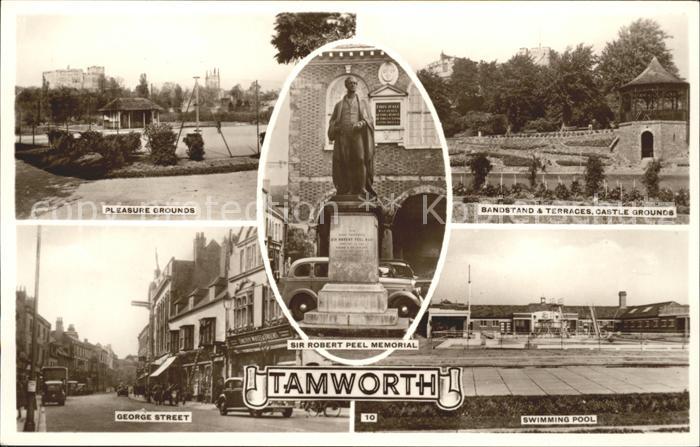 Tamworth Staffordshire Sir Robert Peel Memorial Pleasure Grounds Bandstand Castl