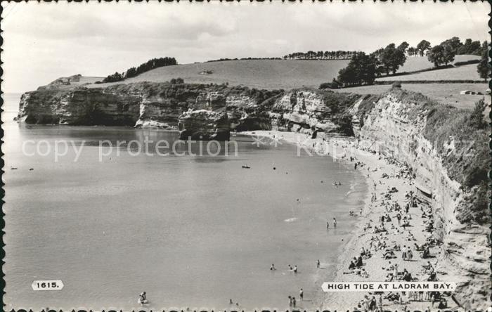 Exmouth Town High Tide at Ladram Bay Beach Steilkueste