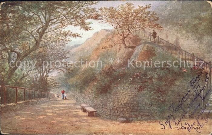 Sandown Isle of Wight Painting Kuenstlerkarte