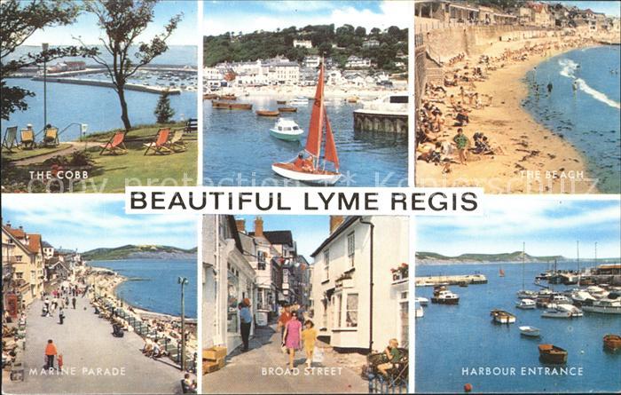 Lyme Regis Cobb Boat Beach Marine Parade Broad Street Harbour
