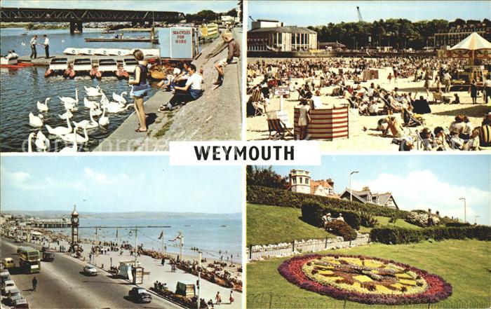 Weymouth Dorset Childrens Beach Swannery Floral Clock Esplanade