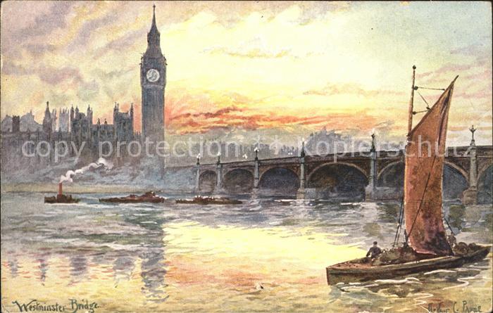London Westminster Bridge Painting Kuenstlerkarte