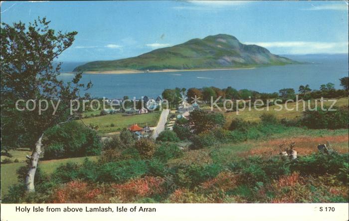 Isle of Arran Holy Isle from above Lamlash