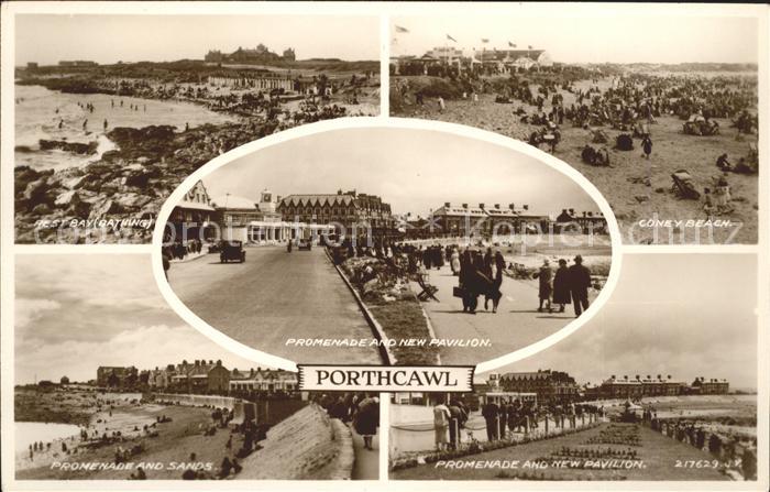 Porthcawl Bay Coney Beach Promenade Sands New Pavilion Valentine's Post Card