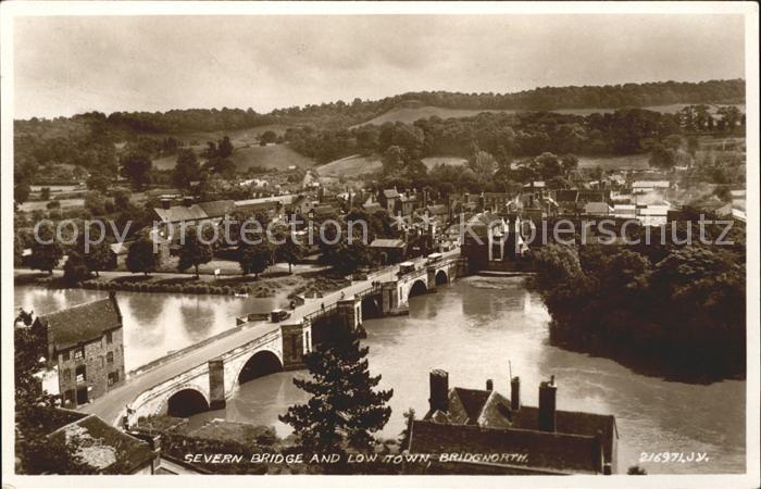 Bridgnorth Bridgnorth Severn bridge and Low Town Valentine's Post Card
