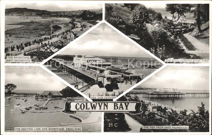 Colwyn Bay Bandstand Promenade Rock Gardens Eirias Park Boating Lake Pier Excel