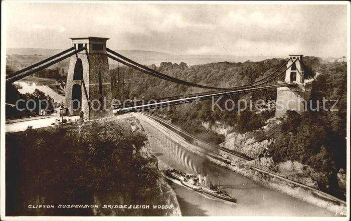 Bristol UK Clifton Suspension Bridge Avon Gorge Leigh Woods