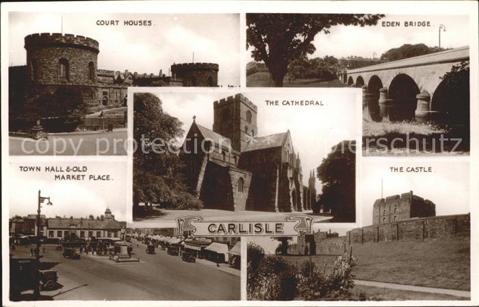 Carlisle Court Houses Eden Bridge Castle Cathedral Town Hall Market Place