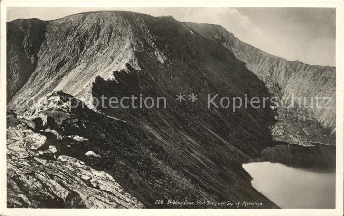 Patterdale Striding Edge Red Tarn with Top of Helvellyn Mountain