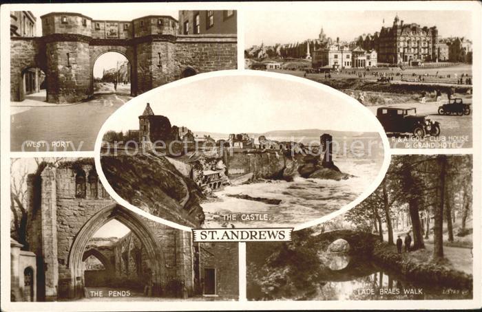St Andrews Fife West Port Golf Club House Grand Hotel Castle The Pends Walk