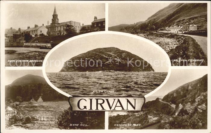 Girvan Ailsa Knockushion Gardens Ailsa Craig Fisheries Byne Hill Kennedys Pass