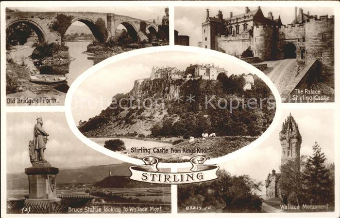 Stirling Old Bridge of Forth Palace Castle Bruce Statue Wallace Monument Valenti