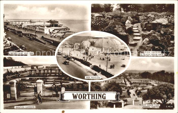 Worthing West Sussex Bandstand Pier Pavilion Rock Gardens Beach House Park Dento
