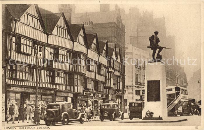 London Old Houses Holborn Monument