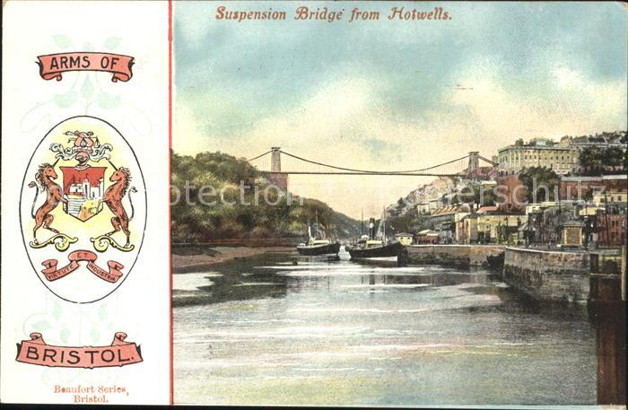 Bristol UK Suspension Bridge from Hotwells Wappen