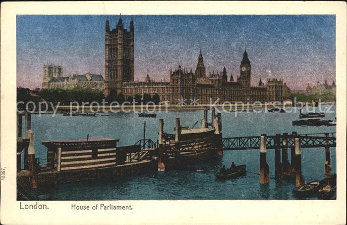 London House of Parliament Glanzkarte