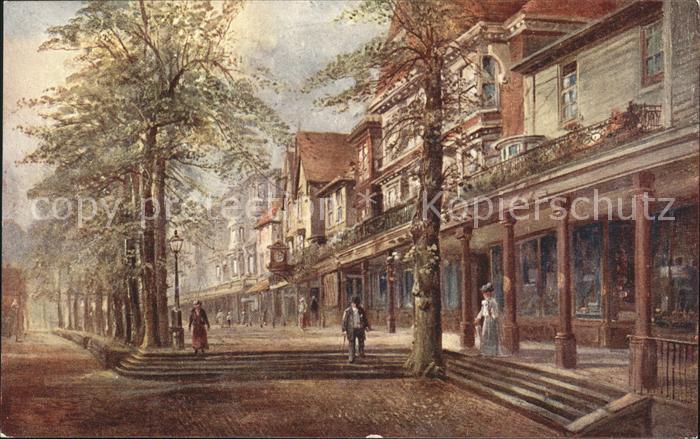 Pantiles Water Colour Drawing FW Burton Kuenstlerkarte