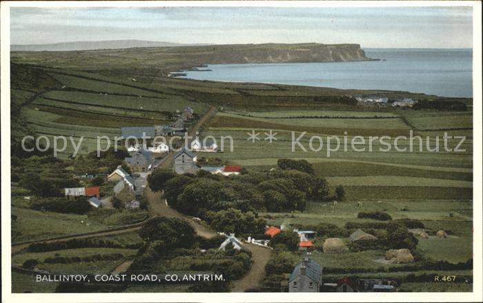 Ballintoy Panorama Coast Road Valentine's Post Card