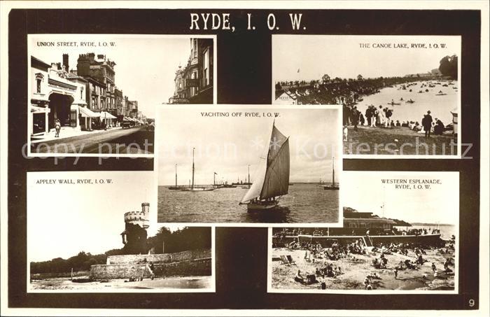 Ryde Isle of Wight Union Street Canoe Lake Esplanade Beach Yachting Appley Wall