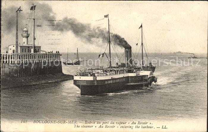 Dampfer Binnenschifffahrt Au Revoir Boulogne-sur-Mer