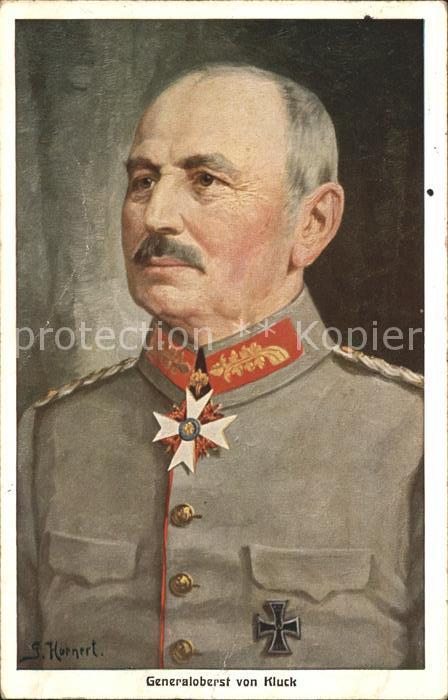 Generaele Generaloberst Alexander von Kluck Kuenstlerkarte Hornert