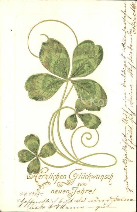 Kleeblatt Cloverleaf Trebol Trefle Neujahr