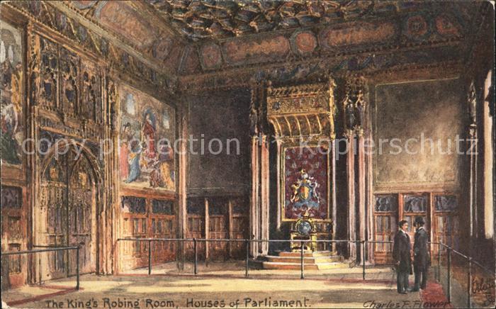 Verlag Tucks Oilette Nr. 7906 The King's Robing Room Houses of P