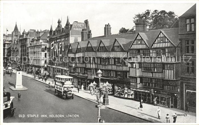 Autobus Omnibus Old Staple Inn Holborn London