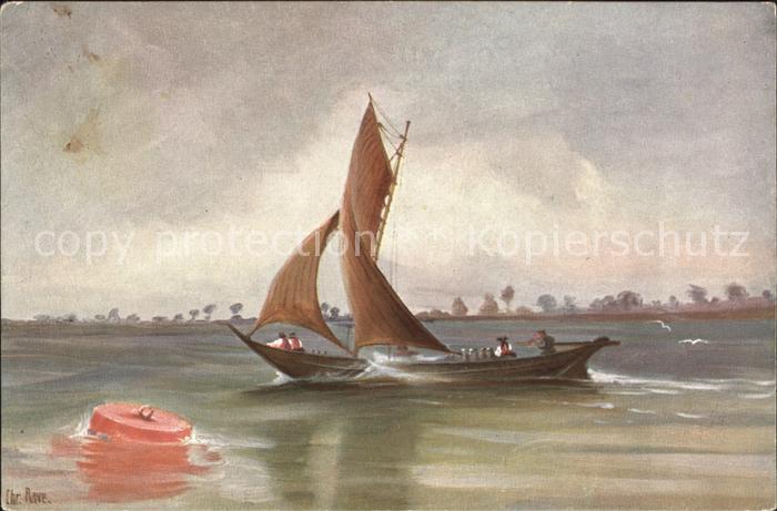 Segelboote Milchever Elbe Chr. Rave Marine-Galerie Nr. 264