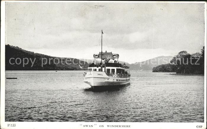 Dampfer Binnenschifffahrt Swan Windermere