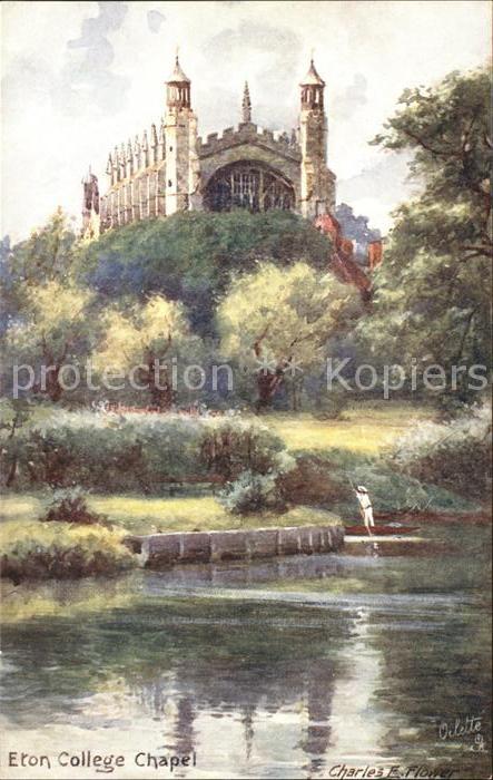 Verlag Tucks Oilette Nr. 7938 Eton College Chapel Charles E. Flower