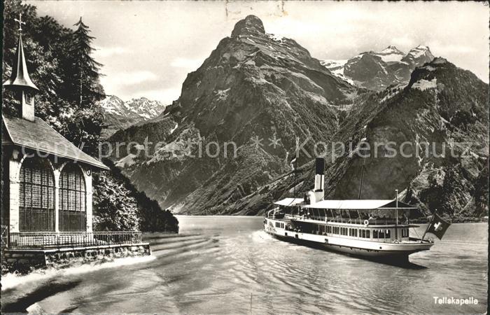 Dampfer Binnenschifffahrt Uri Tellskapelle Vierwaldstaettersee