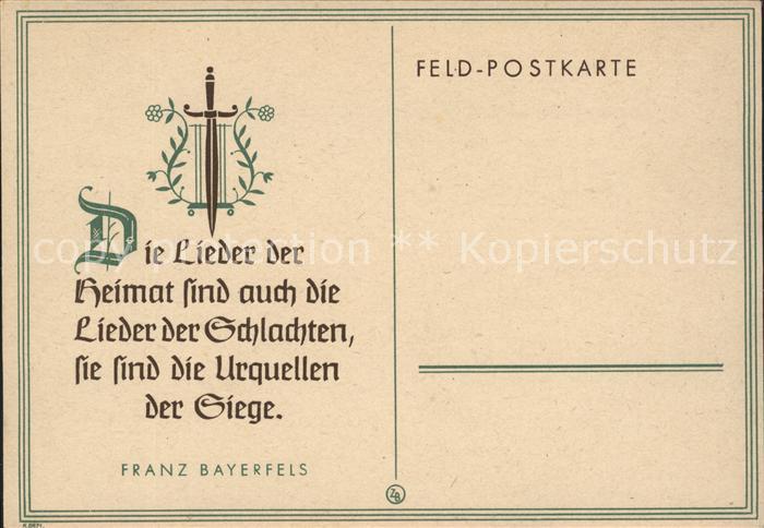 Liederkarte Schwert Franz Bayerfels