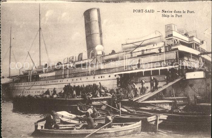 Dampfer Oceanliner Boote Port-Said Hafen