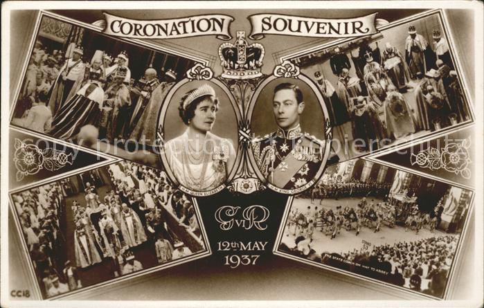 Adel England King George VI. Queen Elizabeth Coronat